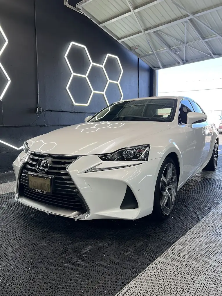 Ceramic coated white sedan at JJ Details in Anaheim