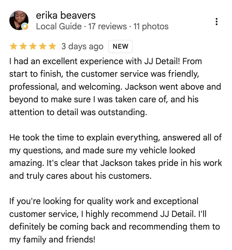 JJ Details review from Erika Beavers